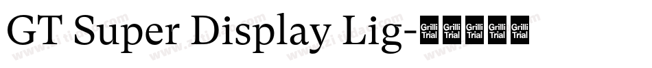 GT Super Display Lig字体转换